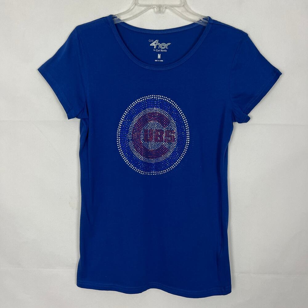 Carl Banks Rhinestones Blue Tee Size M